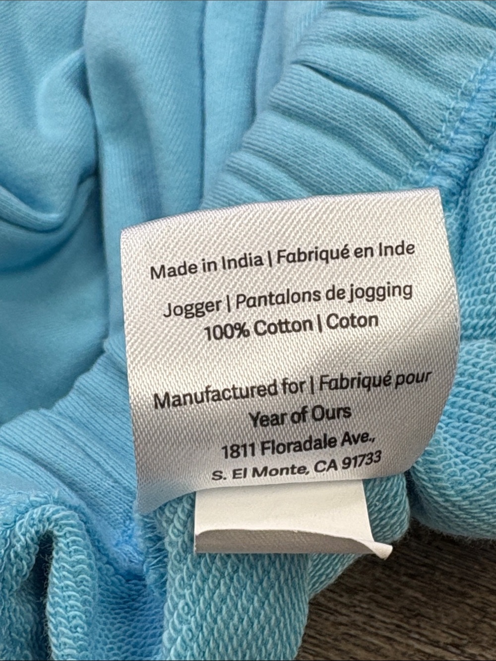 Year of Ours YOS x FFF Sky Blue Oversized Cotton Jogger Sweatpants M/L Lounge - Picture 8 of 13